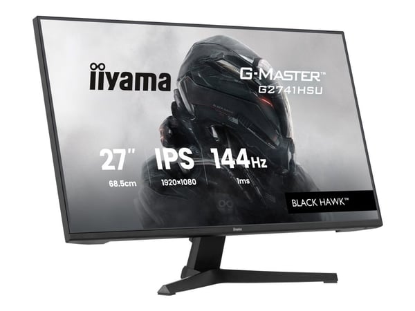 iiyama G-MASTER Black Hawk G2741HSU-B1 - LED-skjerm - gaming - 27" - 1920 x 1080 Full HD (1080p) @ 144 Hz - IPS - 350 cd/m² - 1500:1 - 1 ms - HDMI,...