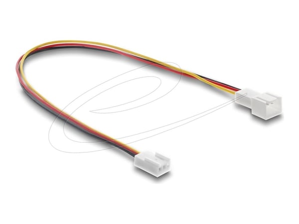 Delock - Forlengelseskabel for viftestrømforsyning - 3 pin internstr (hunn) til 3 pin internstr (hann) - 30 cm