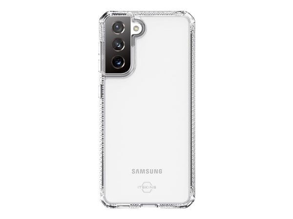 ITSKINS HYBRID // CLEAR - Baksidedeksel for mobiltelefon - polykarbonat, termoplast-polyuretan (TPU) - gjennomsiktig - for Samsung Galaxy S21 5G
