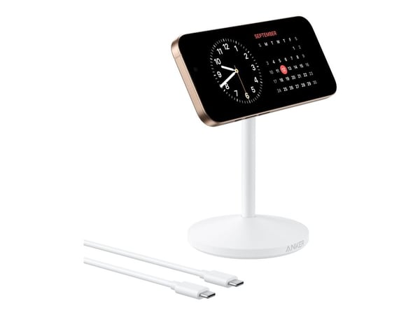 Anker MagGo, Sisätila, USB, Langaton lataaminen, Valkoinen