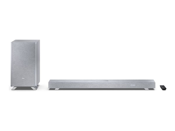 Sharp HT-SBW53121 - Lydplankesystem - for hjemmeteater - 3.1.2-kanal - trådløs - Bluetooth - 182 watt (Total) - sølv