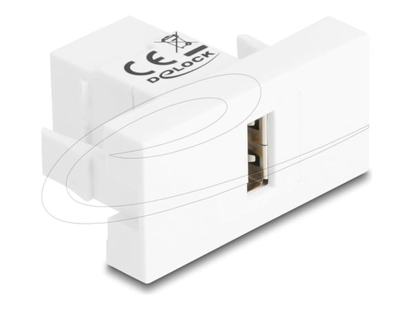 Delock Easy 45 -moduuli USB 2.0 Type-A naaras USB 2.0 Type-B naaras USB 2.0 Type-B valkoinen