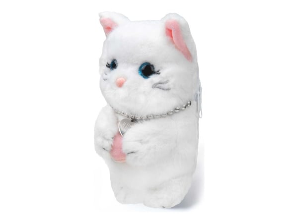MAGMOJI Marshmallow Cat - Lomme for mobiltelefon / kredittkort - MagSafe-samsvar - plysjtøy, nylon zipper