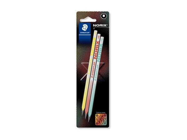 STAEDTLER NORIX HB fargeblyanter x3 BK 100 % PEFC detaljhandel
