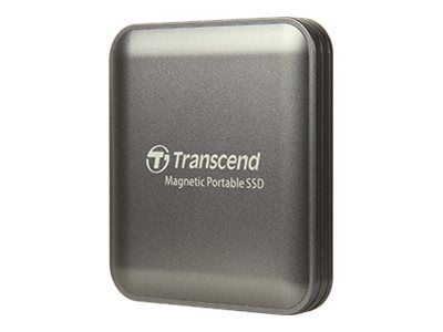Transcend ESD420 - SSD - 2 TB - extern (portabel) - USB 3.2 Gen 2x2 (USB-C kontakt) - järngrå