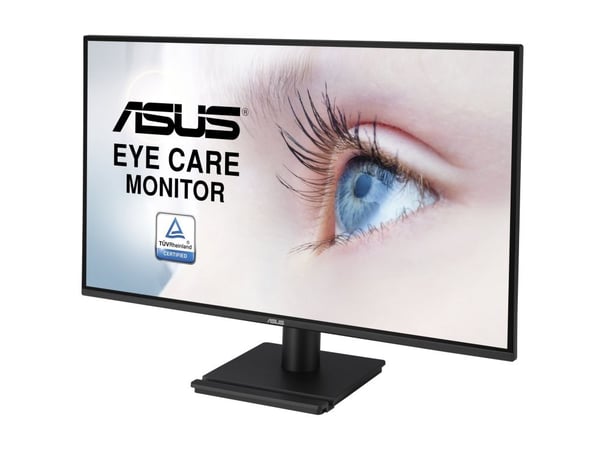 ASUS VA27AQ - LED-skjerm - 27" - 2560 x 1440 QHD @ 75 Hz - IPS - 350 cd/m² - 1000:1 - HDR10 - HDMI, VGA, DisplayPort - høyttalere - svart