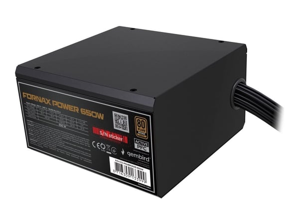 Gembird CCC-PSUBRONZE-650W - Strømforsyning (intern) - ATX - 80 PLUS Bronze - AC 100-240 V - 650 watt - aktiv PFC - svart pulverjakke