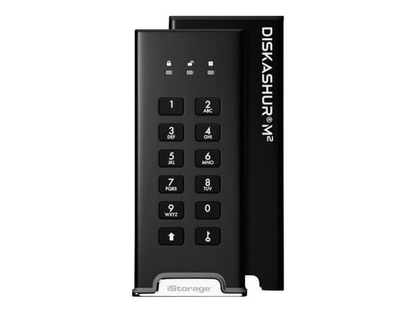 iStorage diskAshur M² - SSD - kryptert - 1 TB - ekstern (bærbar) - USB 3.2 Gen 1 - 256-bit AES-XTS, FIPS 140-3 Level 3 - TAA-samsvar