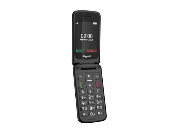 Gigaset GL595, Simpukka, Yksittäinen SIM, 7,11 cm (2.8"), 0,3 MP, 800 mAh, musta