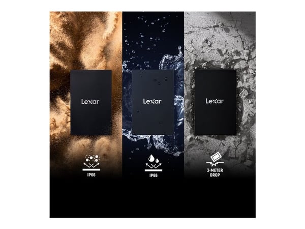 Lexar ARMOR 700 - SSD - 2 TB - ekstern (bærbar) - USB 3.2 Gen 2x2 (USB-C kontakt) - 256-bit AES