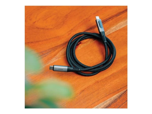 Verbatim - USB-C / strømkabel - USB-C (hann) til USB-C (hann) - 1.2 m - Hurtiglading opptil 100W, braided, forsterket design - svart