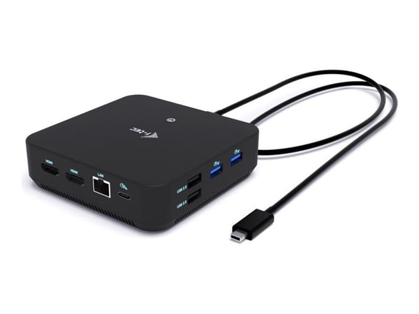 i-Tec - Dockningsstation - USB-C / USB4 / Thunderbolt 3 / Thunderbolt 4 / Thunderbolt 5 - 2 x HDMI, DP++ - 1GbE - 100 Watt - Europa