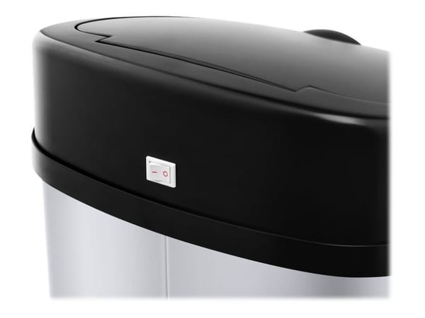 Lamart Sensor - Søppelbøtte - bevegelsessensorlokk - 30 L - rustfritt stål, plast - svart, rustfritt stål