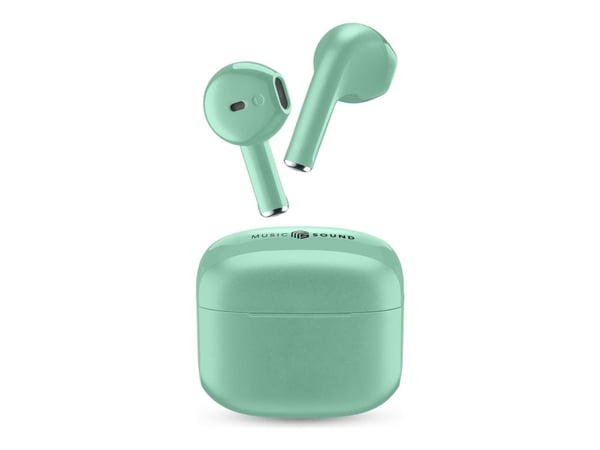 MUSIC SOUND SWAG - True wireless-hodetelefoner med mikrofon - i øret - Bluetooth - grønn