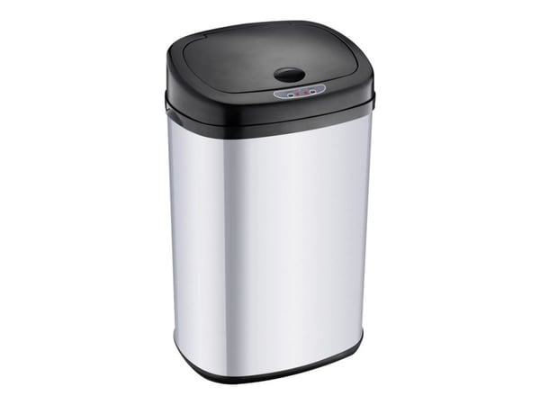 Lamart Sensor - Søppelbøtte - bevegelsessensorlokk - 30 L - rustfritt stål, plast - svart, rustfritt stål
