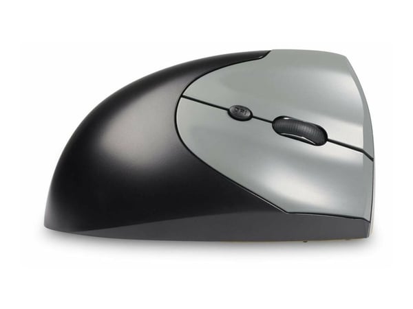 BakkerElkhuizen HandShake - Vertikal mus - ergonomisk - høyrehendt - optisk - 7 knapper - trådløs, kablet - 2.4 GHz, USB-C, Bluetooth 5.3 - USB trå...