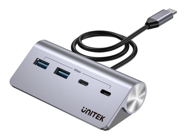 Unitek uHUB Q4 - Hubb - 4-i-1 - 4 x SuperSpeed USB 3.0 - skrivbordsmodell