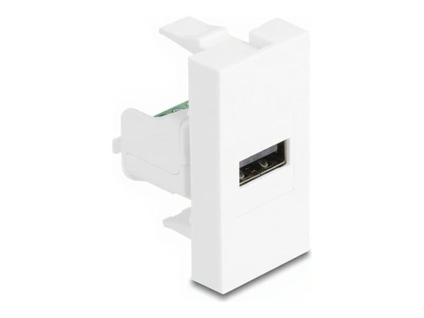 DeLOCK 90911, Tasainen, Valkoinen, USB A, 5-pin terminal, Naaras, 45 mm