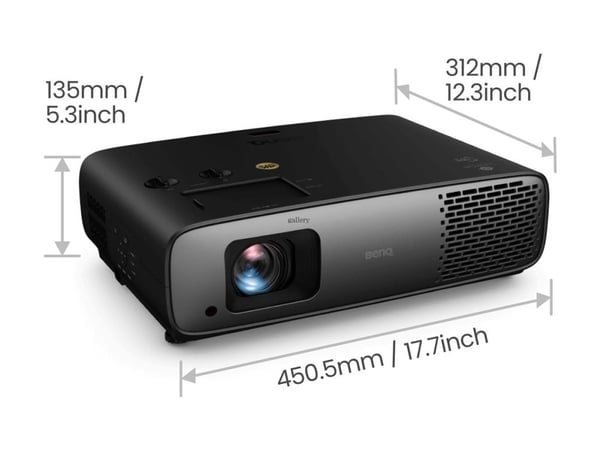 BenQ W4100i, 3200 ANSI lumen, DLP, UHD 4K (3840x2160), 3000000:1, 16:9, 2540 - 3810 mm (100 - 150")