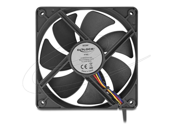 Delock - Lådfläkt - axial - 120 mm - svart