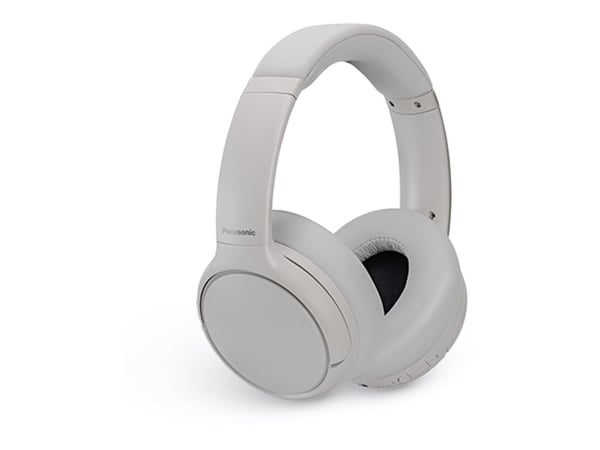 Panasonic RB-M600BE - Hörlurar med mikrofon - fullstorlek - Bluetooth - trådlös - aktiv brusradering - 3,5 mm kontakt - beige