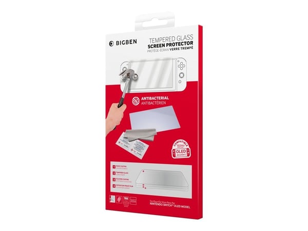 Bigben Interactive SWITCHOTEMPGLASS, Näytönsuoja, Nintendo Switch OLED, Läpinäkyvä, Karkaistu lasi, Naarmuuntumisenkestävä, Putoamisenkestävä, Nint...