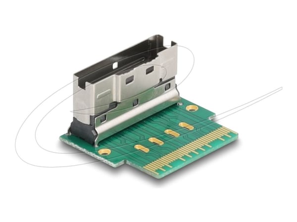 Delock Adapter Slim SAS SFF-8654 8i hann til hunn 90° vinklet
