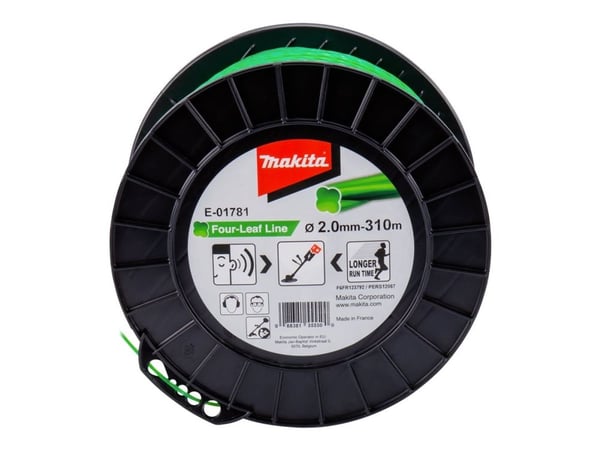 Makita - Mowing line - for grass - 2 mm - lengde: 310 m - for Makita DUR190, DUR191, DUR192, DUR194, DUR368; XGT UR002GZ01