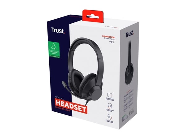 Trust Ayda Max - Headset - på örat - kabelansluten - 3,5 mm kontakt