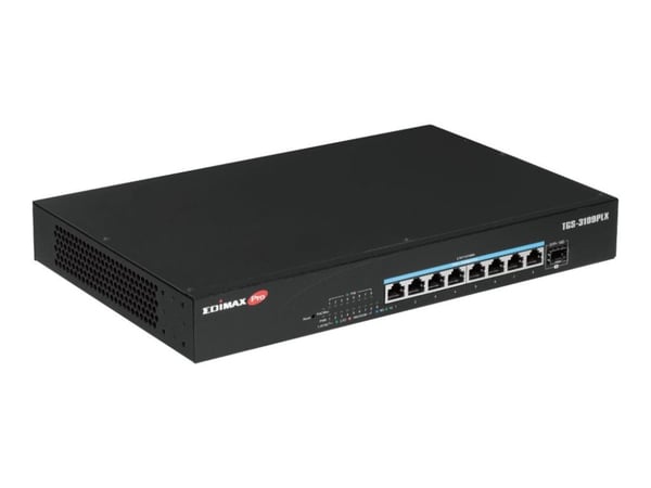 Edimax Switch 8x TGS-3109PLX 2.5GbE Web Smart PoE++ - Switch, Hallittu