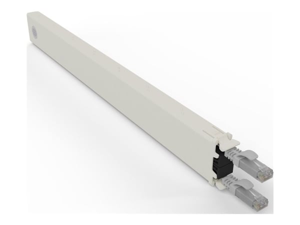 Patchbox patchbox.one Kupferkassette 8RU (0,8 m), Cat. 6a, U/UTP, PoE++, grau
