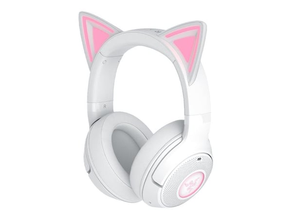 Razer Kraken Kitty V2 BT - Hodesett - full størrelse - Bluetooth - trådløs - lydisolerende - hvit