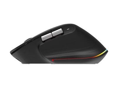 Acer Easy Fit - Mus - ergonomisk - optisk LED - 6 knapper - trådløs - 2.4 GHz, Bluetooth 5.0 - USB trådløs mottaker - svart