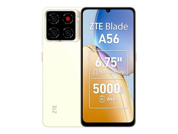 ZTE Blade A56, 17,1 cm (6,75"), 4 GB, 64 GB, 13 MP, Android 15, kultainen