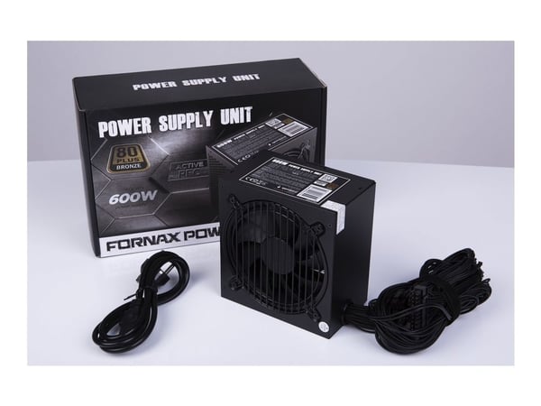 Gembird BlackBoxPower Series CCC-PSU80P-BBP-600 - Strømforsyning (intern) - ATX / BTX - 80 PLUS Bronze - AC 230 V - 600 watt - aktiv PFC - svart pu...