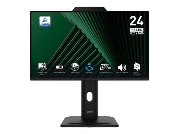 MSI PRO MP242PMG - LCD-skjerm - 24" (23.8" synlig) - 1920 x 1080 Full HD (1080p) @ 120 Hz - IPS - 300 cd/m² - 1500:1 - 1 ms - HDMI, VGA, DisplayPor...