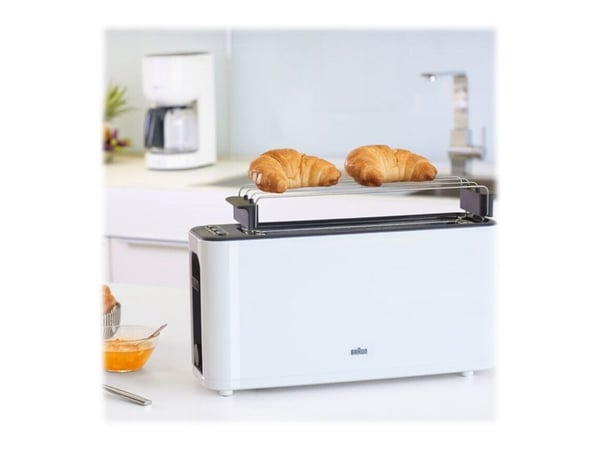 Braun PurEase HT3100WH - Brødrister - 2 skive - 1 Spor - hvit