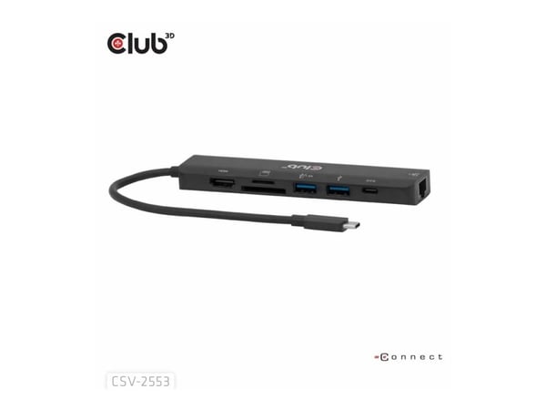 Club 3D - Dokkingstasjon - for skrivebord, bærbar - USB-C - HDMI - 1GbE