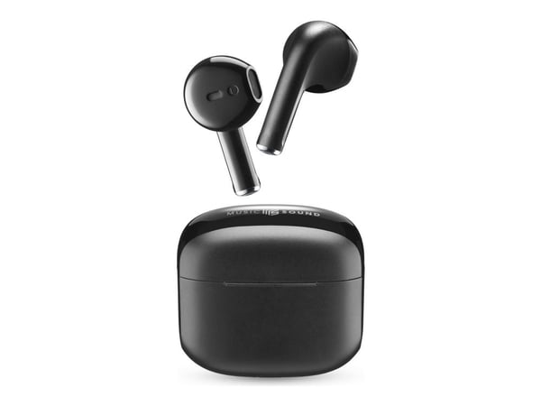 MUSIC SOUND SWAG - True wireless-hörlurar med mikrofon - inuti örat - Bluetooth - svart
