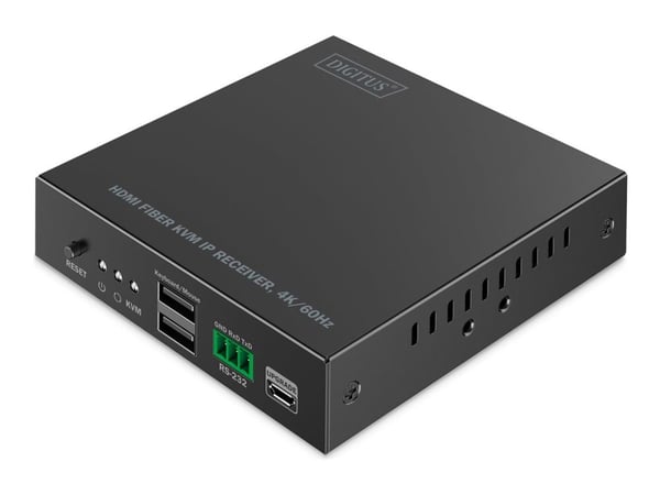 Digitus DS-55349, Vastaanotin, langallinen, 40000 m, 3840 x 2160 pikseliä, 60 Hz, musta