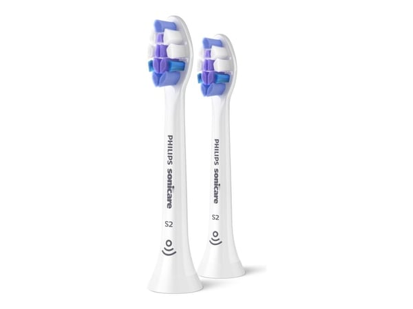 Philips Sonicare S2 Sensitive HX6052 - Utskiftningsbørstehode - for tannbørste - hvit (en pakke 2)