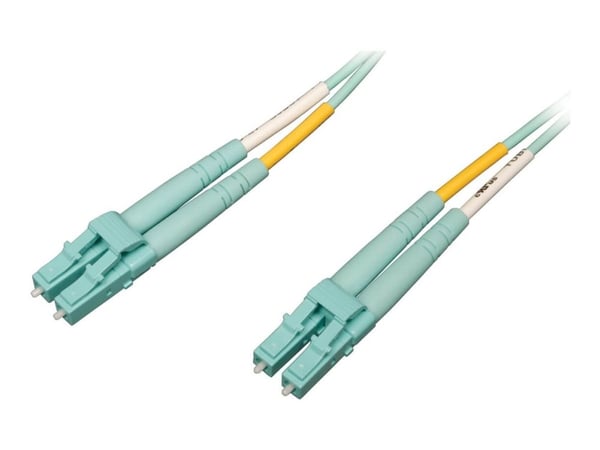 Eaton Tripp Lite Series 100G Duplex Multimode 50/125 OM4 LSZH Fiber Optic Cable (LC/LC), Aqua, 15 m - Koblingskabel - LC multimodus (hann) til LC m...