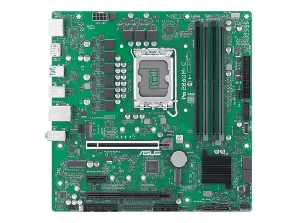 ASUS PRO B860M-C-CSM - Moderkort - micro ATX - LGA1851-uttag - B860 Chipuppsättning - USB-C 3.2 Gen 1, USB 3.2 Gen 1, USB 3.2 Gen 2 - Gigabit LAN -...