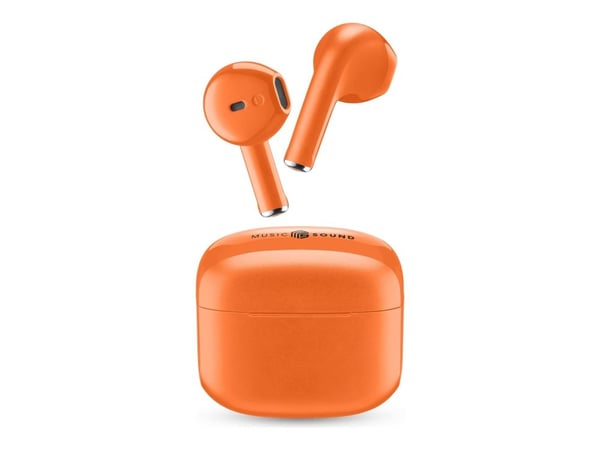 MUSIC SOUND SWAG - True wireless-hodetelefoner med mikrofon - i øret - Bluetooth - oransje