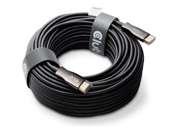Club 3D - Ultra High Speed - HDMI-kabel - HDMI hann til HDMI hann - 100 m - skjermet/fiberoptisk - svart - aktiv optisk hybridkabel, 8 K 60 Hz (768...