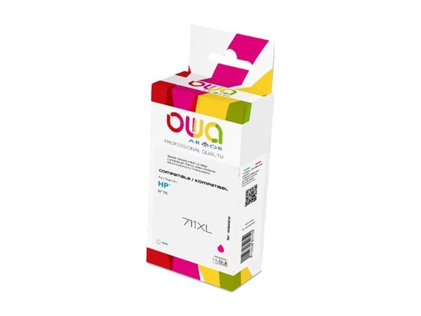 OWA - 30 ml - magenta - kompatibel - hengeboks - gjenfabrikert - blekkpatron (alternativ for: HP 711) - for HP DesignJet 120, 130, T120, T520, T525...