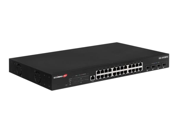 Edimax Pro TGS-5428PLX - Switch - surveillance, vlan, L2 - 24 x 2.5GBase-T + 4 x 10 Gigabit SFP+ (opplenke) - stasjonær, rackmonterbar - PoE++ (400...