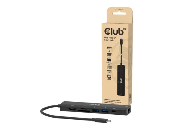 Club 3D - Dockningsstation - för bordsdator, laptop - USB-C - HDMI - 1GbE