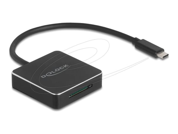 DeLOCK 91019, SD, SDHC, SDXC, Sort, 10000 Mbit/s, Aluminium, Plast, USB 3.1 (Gen 2) Type C, 54 mm