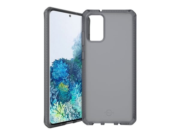 ITSKINS Spectrum Frost Antimicrobial - Baksidedeksel for mobiltelefon - termoplast-polyuretan (TPU) - svart - for Samsung Galaxy S20+, S20+ 5G